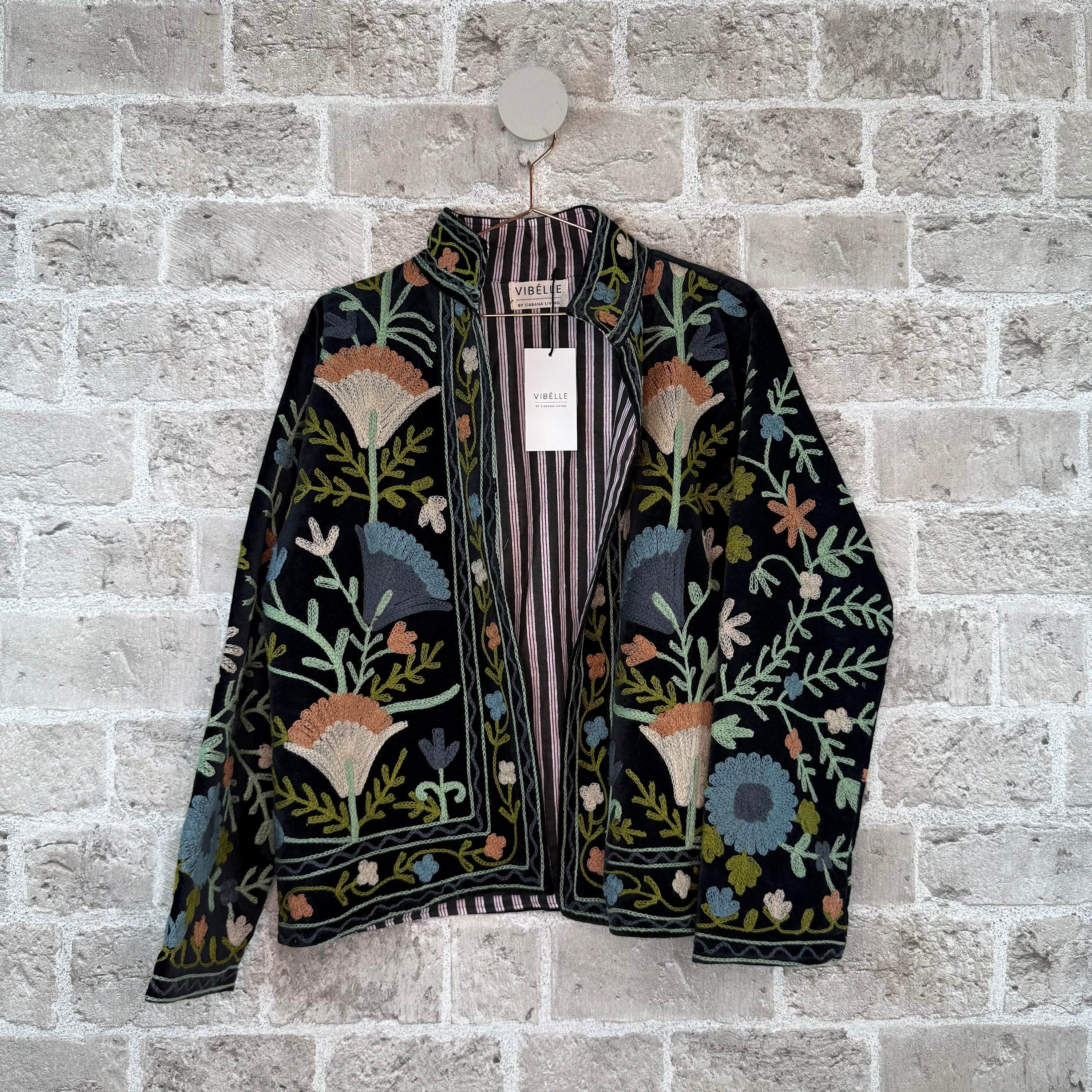 Brodert Velourjakke - Navo