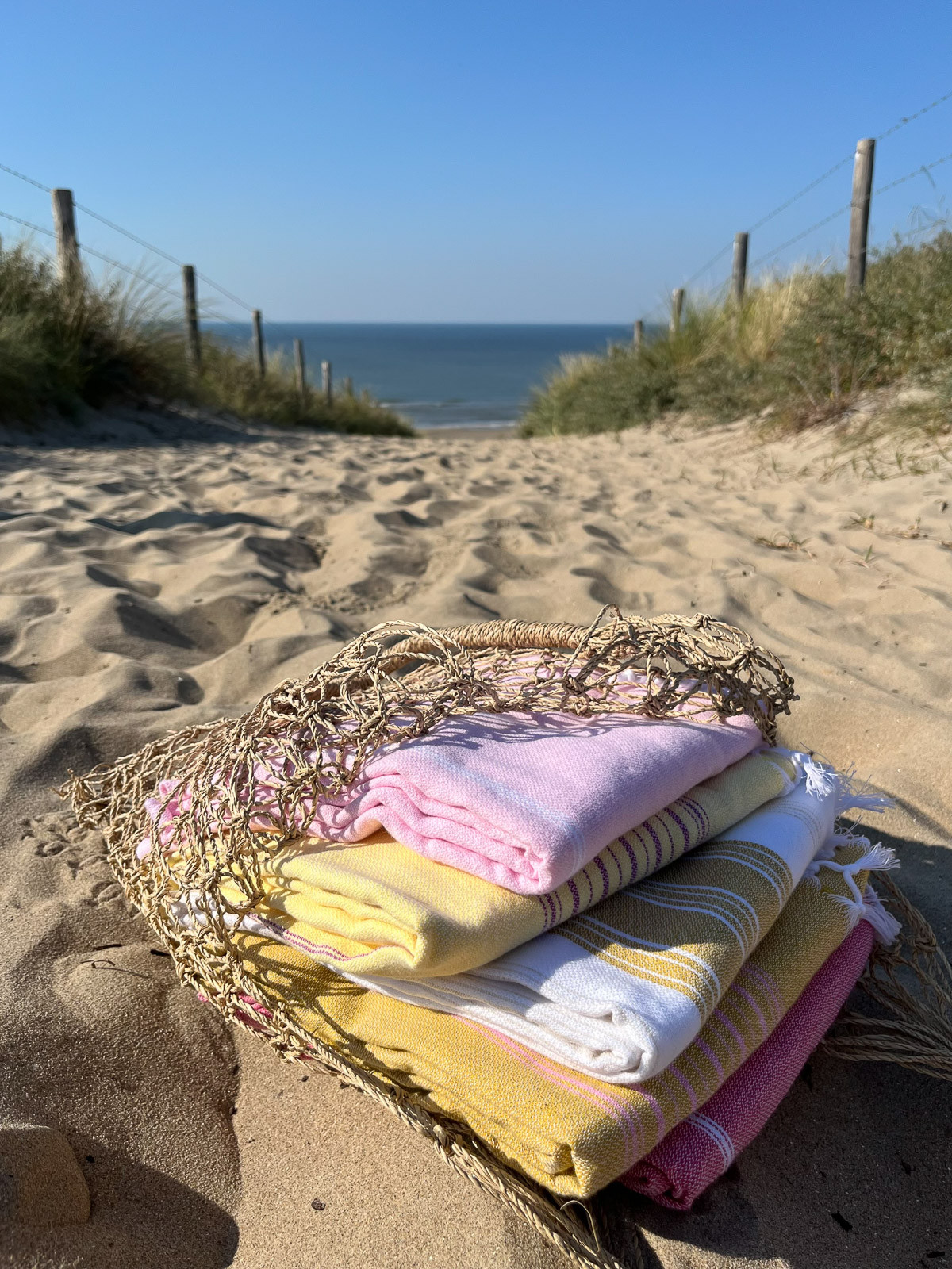 Hammamhåndkle XL - Pink/White - Linneas Hage