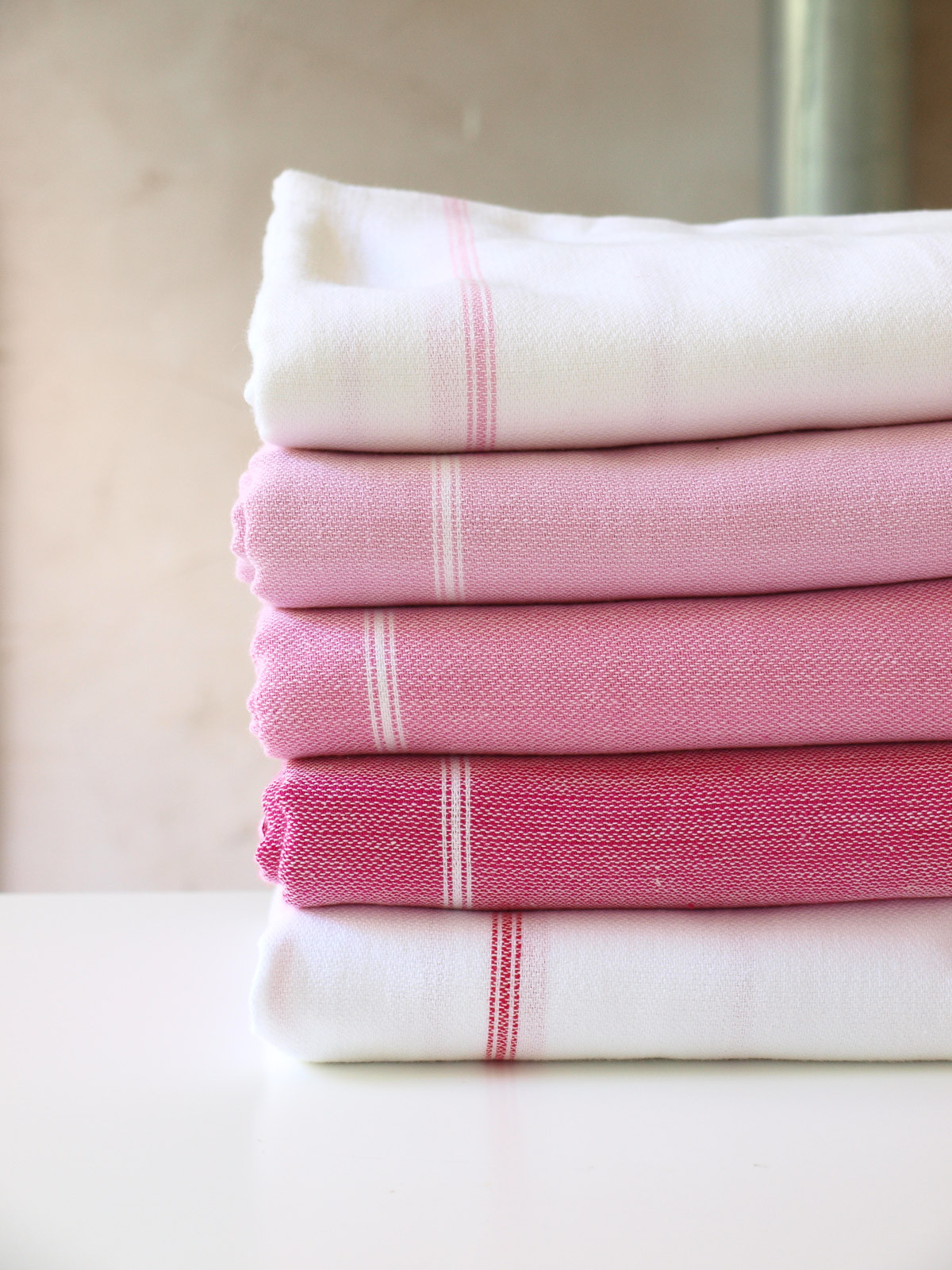 Hammamhåndkle XL - Pink/White - Linneas Hage