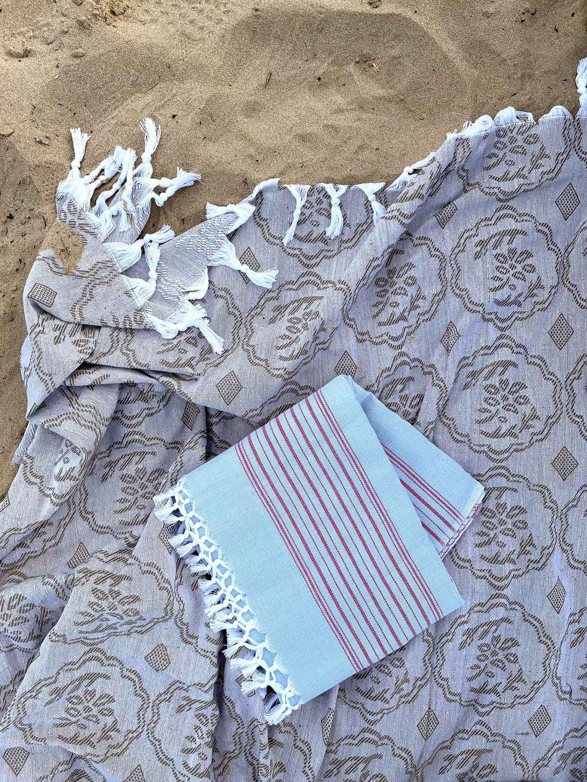 Ege Hammamhåndkle XL - Sea Green/Cerise - Linneas Hage