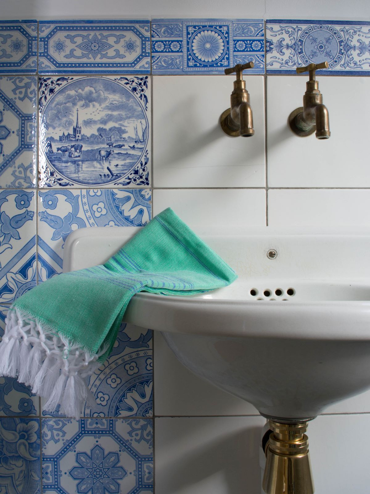 Ege Hammamhåndkle - S - Jade Green/Ocean Blue - Linneas Hage