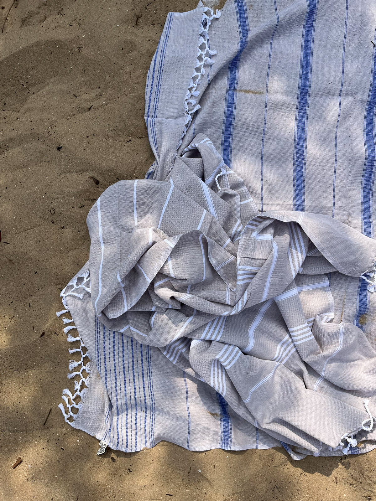 Hammamhåndkle XL - Grey-Beige/White - Linneas Hage