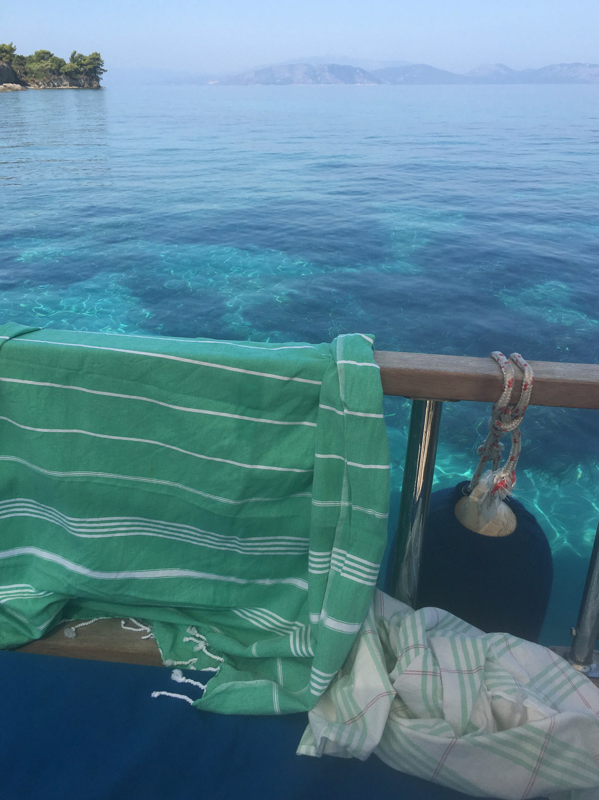 Hammamhåndkle XL - Jade/White - Linneas Hage