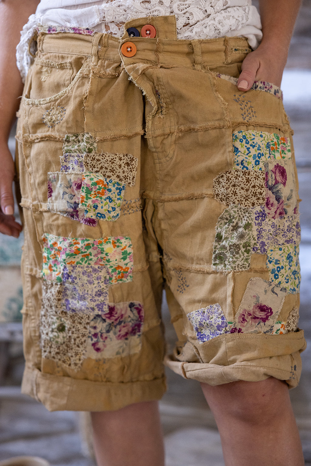 Patchwork Miner Shorts - Manger