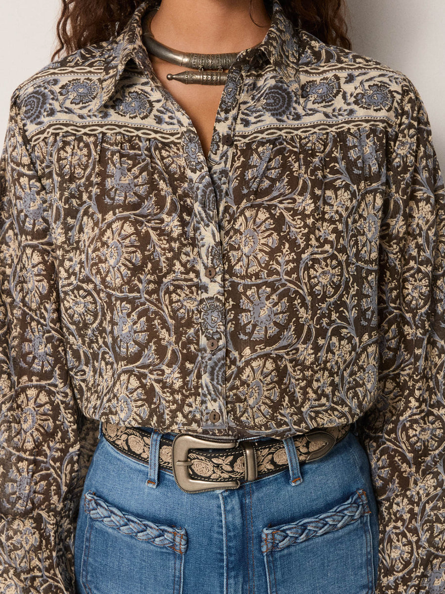 Amrit Skjorte - Madurai - Blue Orchid