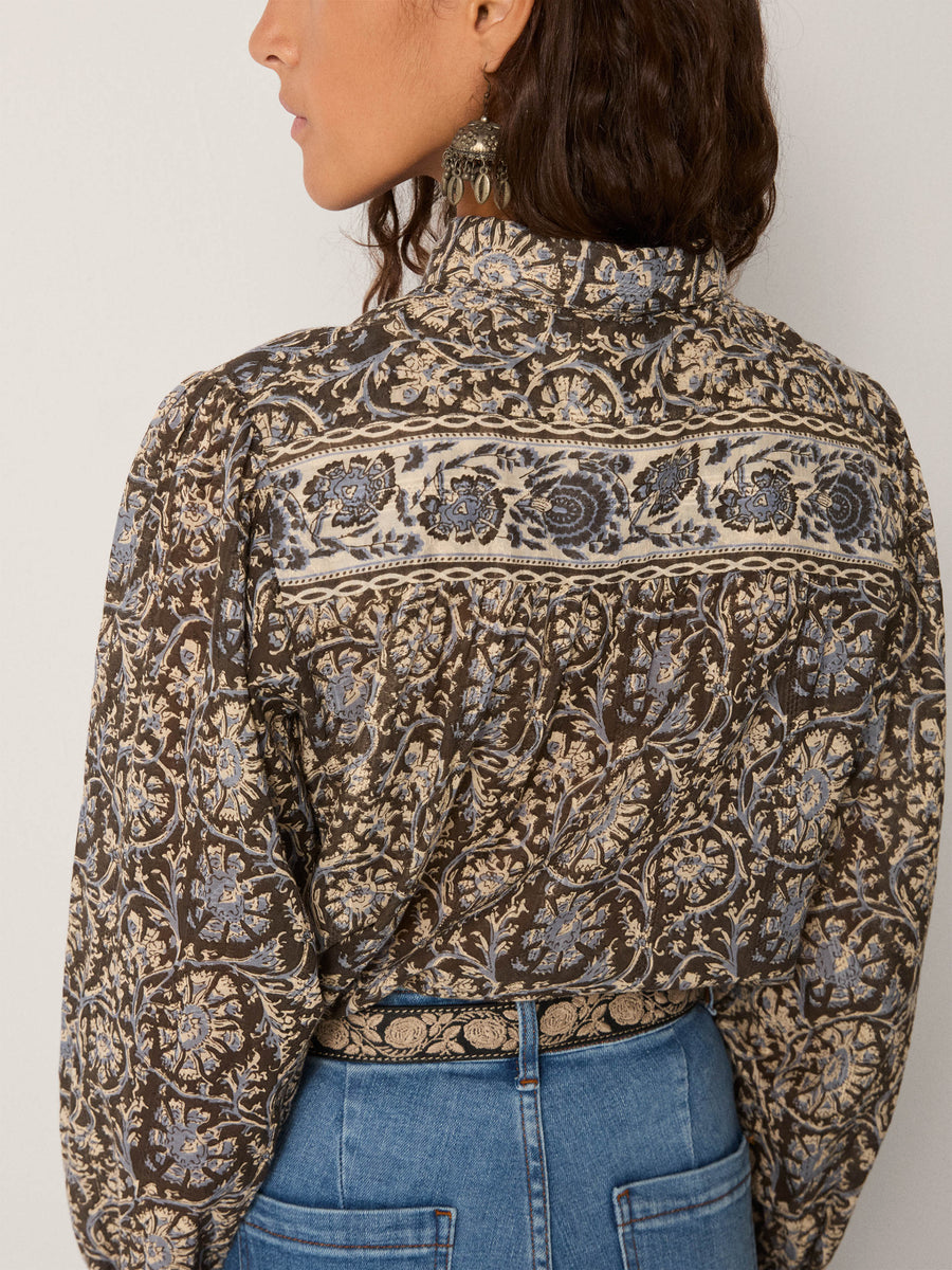 Amrit Skjorte - Madurai - Blue Orchid