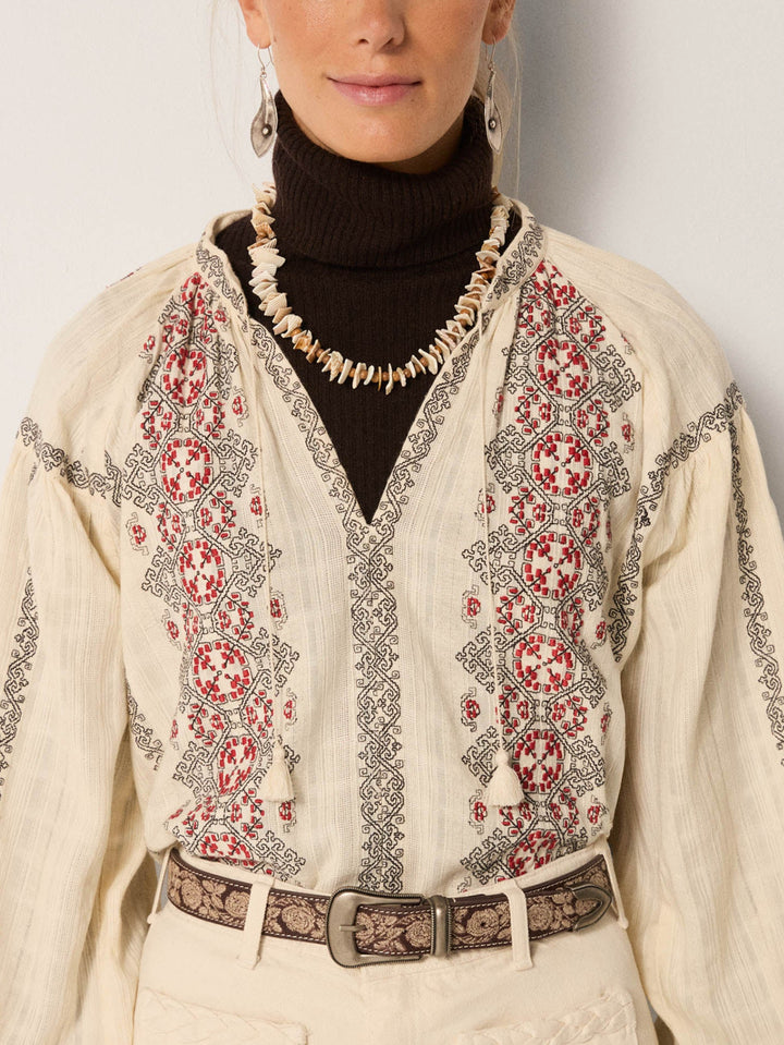 Virginia Bluse - Danubio - Ecru