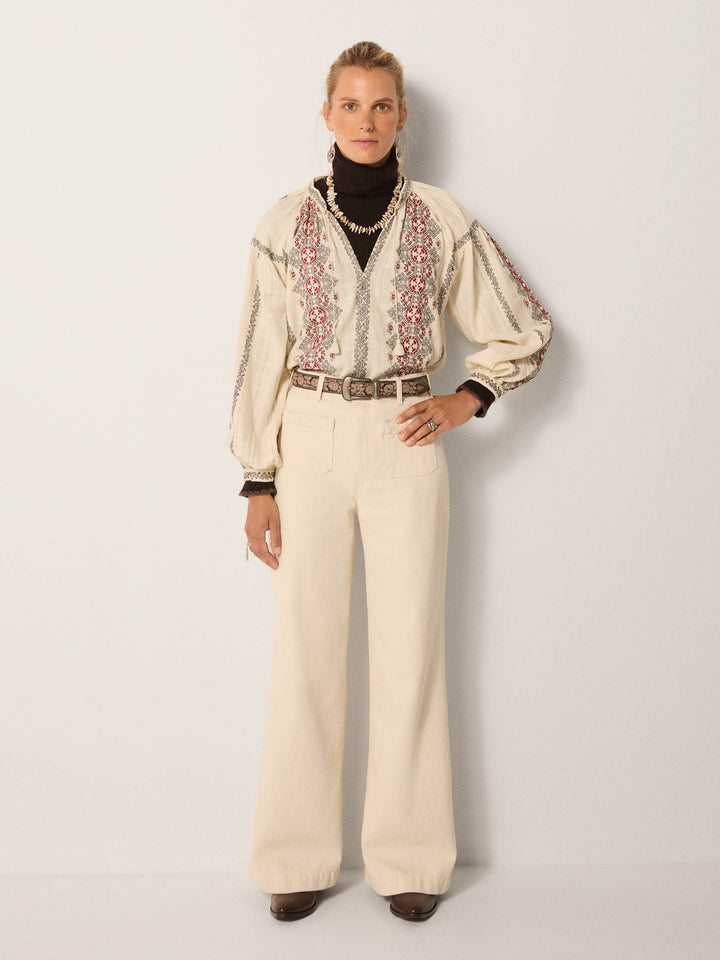 Virginia Bluse - Danubio - Ecru