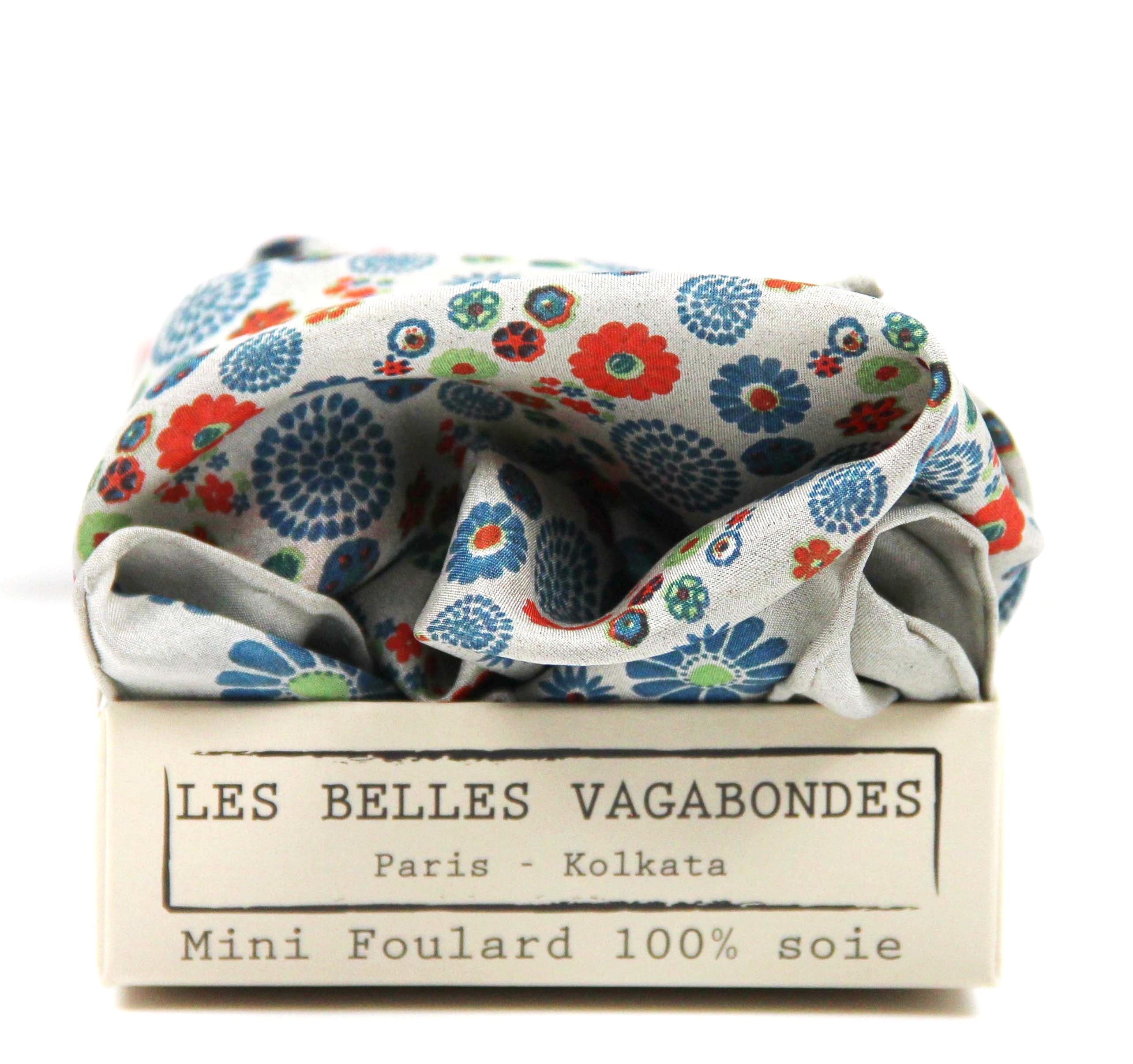 Mini silkeskjerf - Hanami - Bleu - Linneas Hage
