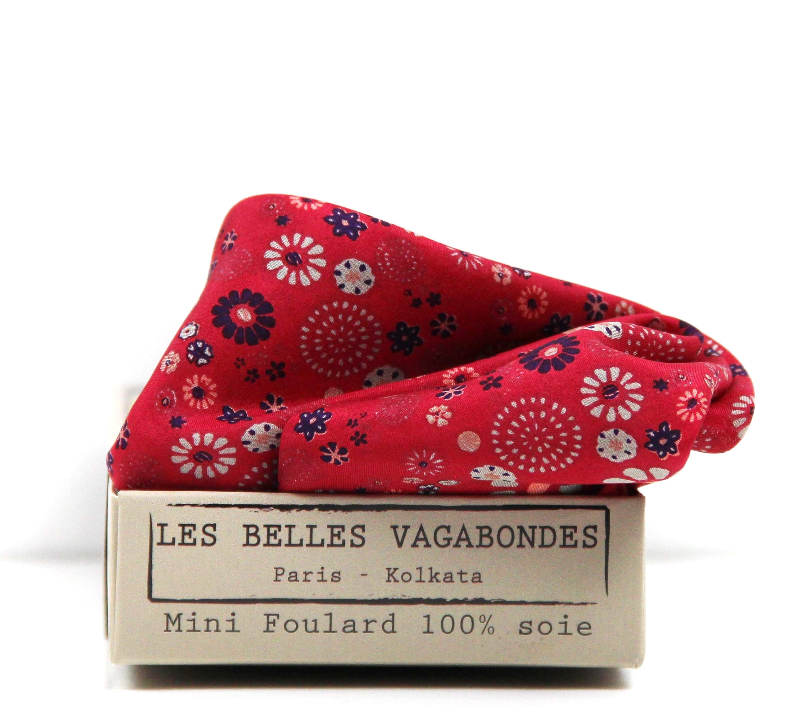 Mini silkeskjerf - Hanami - Rouge - Linneas Hage