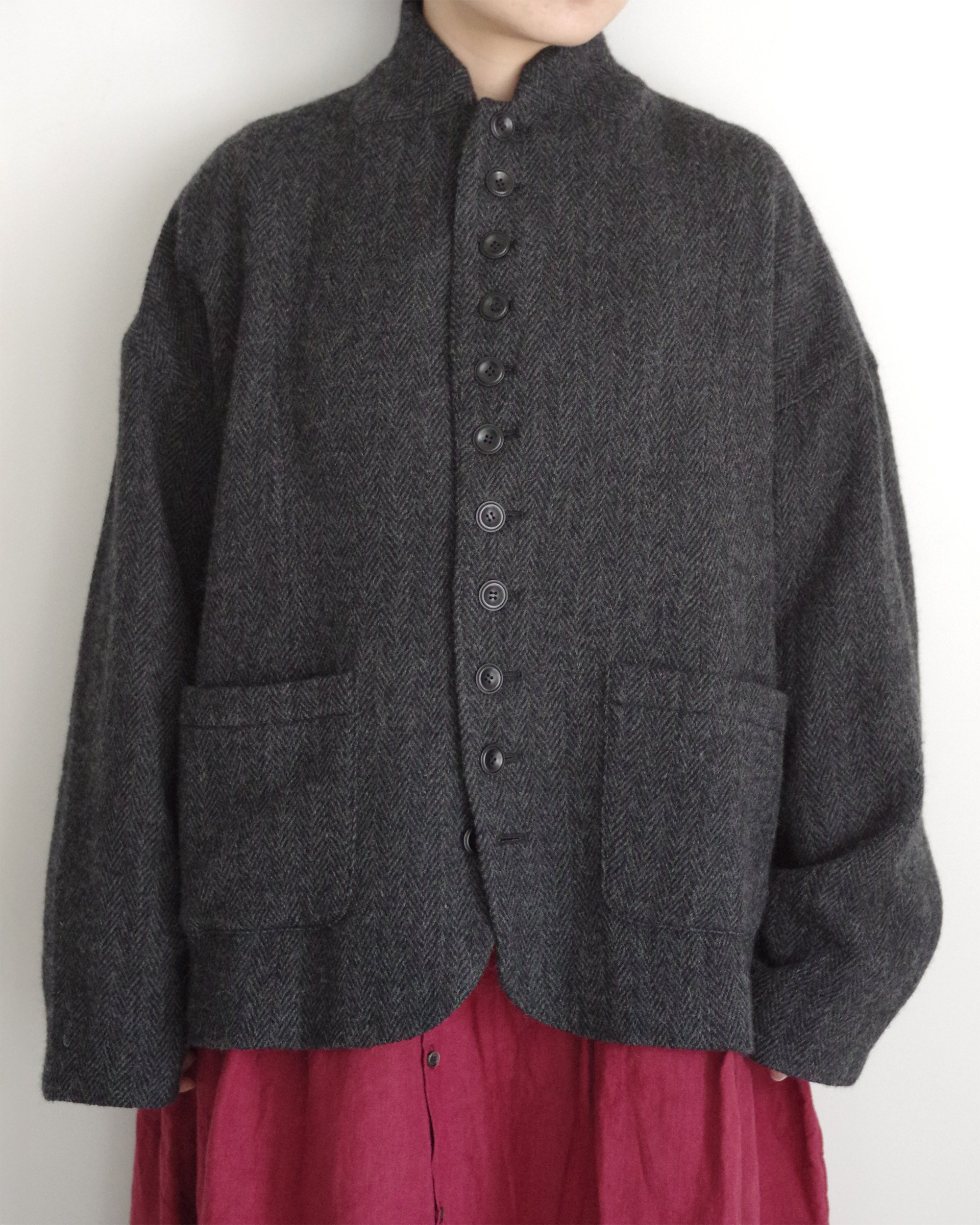 Herringbone blazer - Black