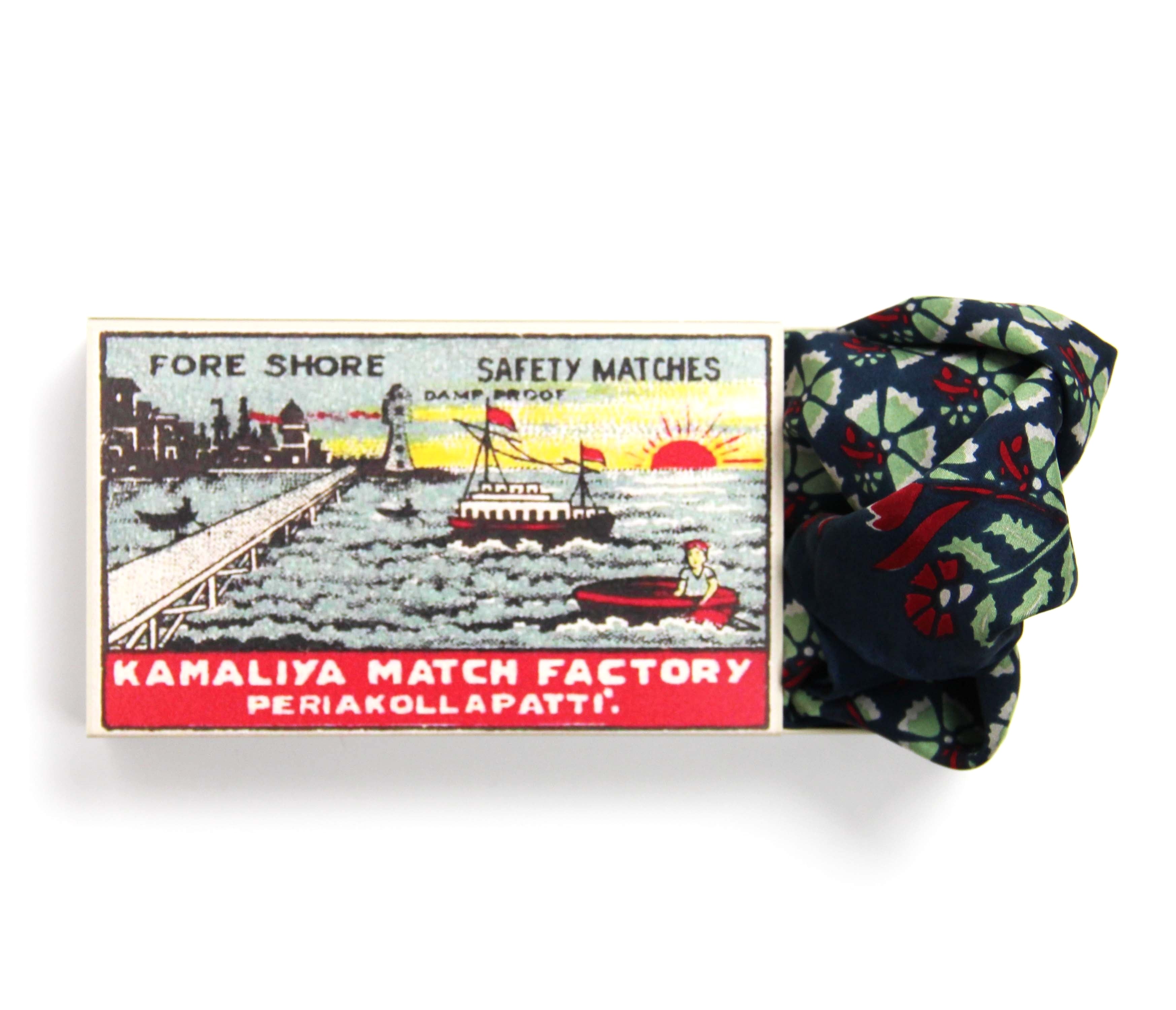 Mini silkeskjerf - Augustine - Marine