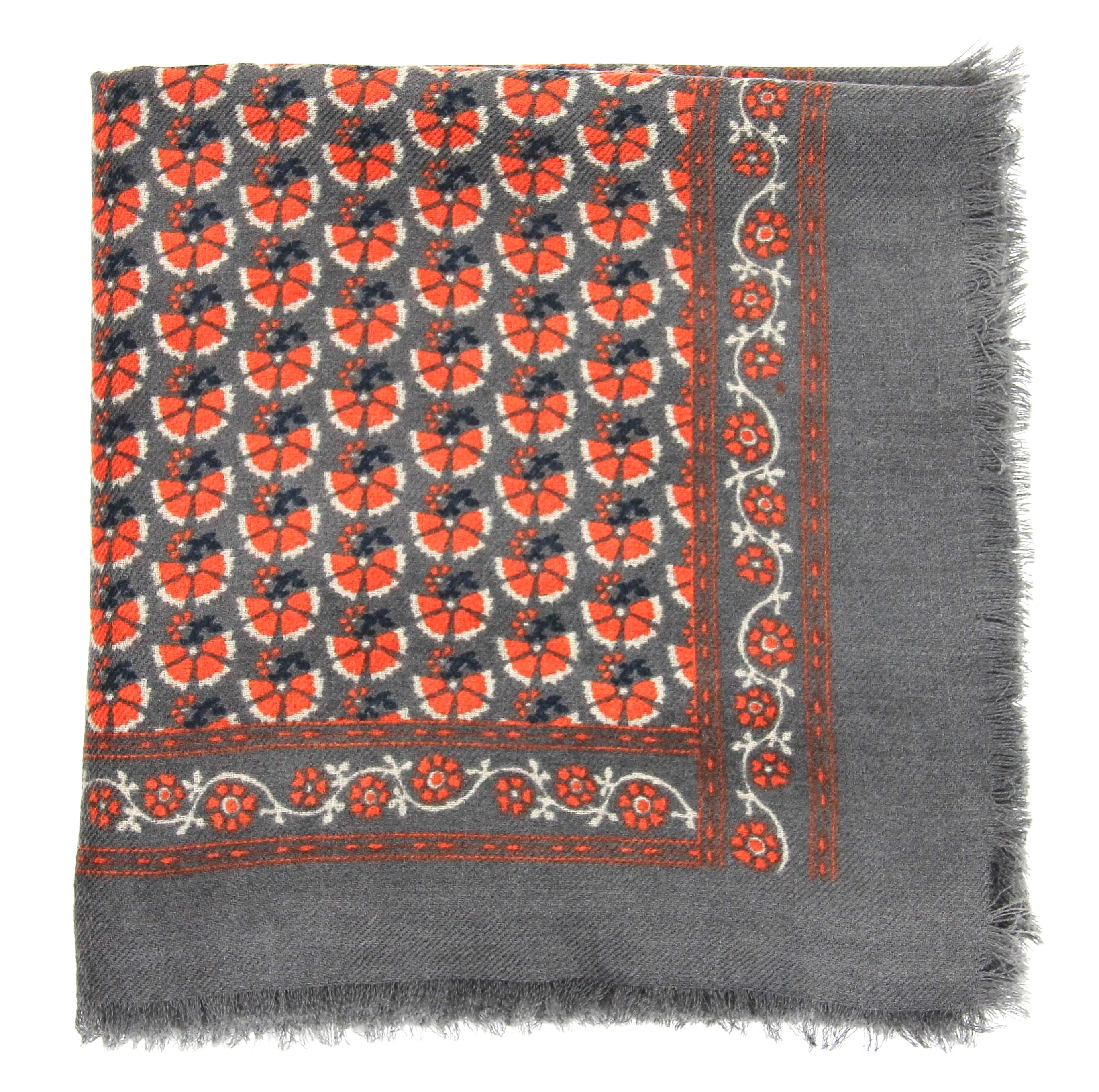 Lite Ullskjerf 100x100 - Valentine - Orange