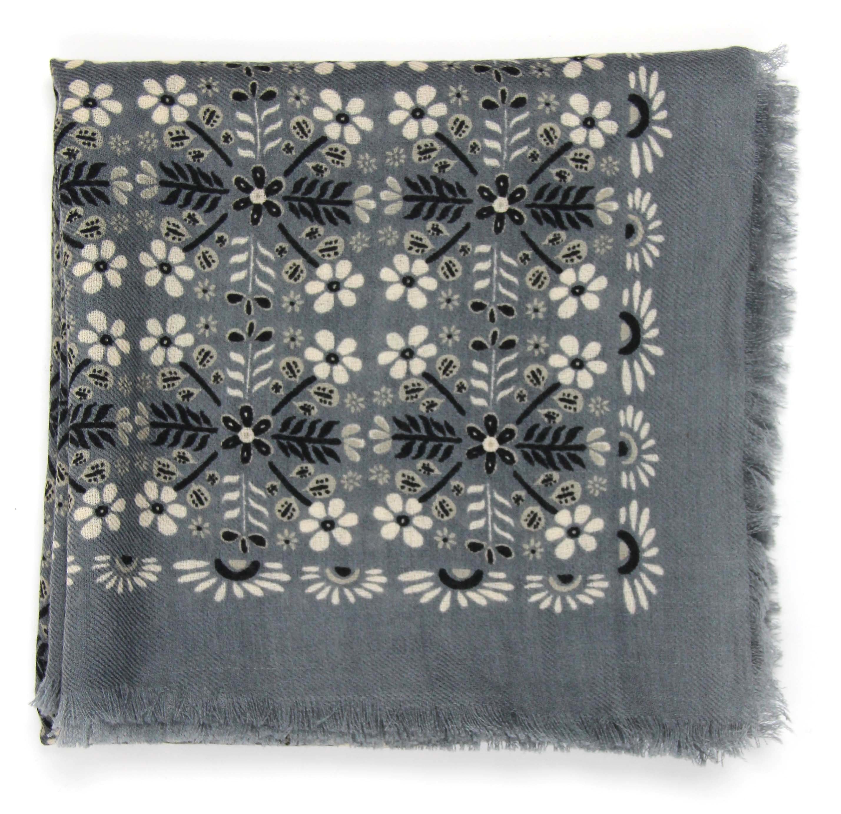 Lite Ullskjerf 100x100 - Agata - Grey