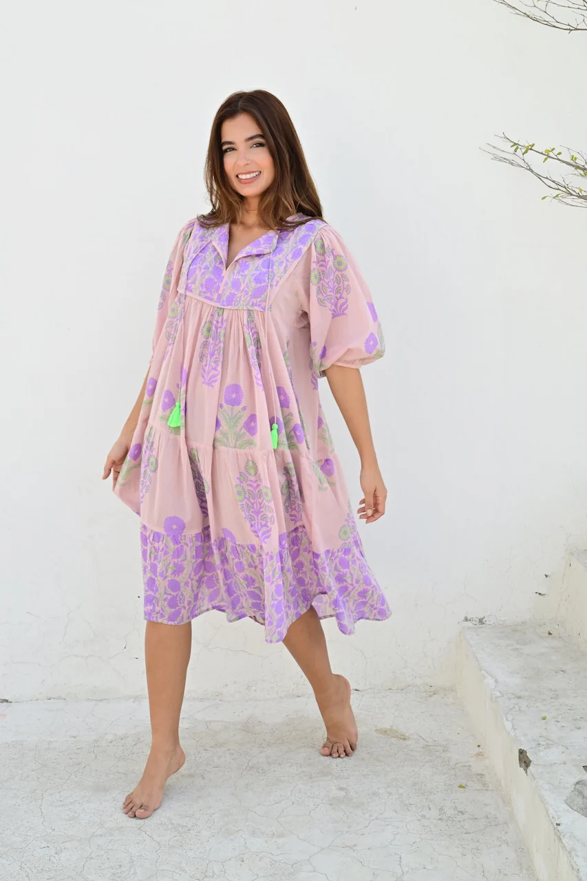 Antibes Legglang Smekkekjole - Powder Pink - Linneas Hage