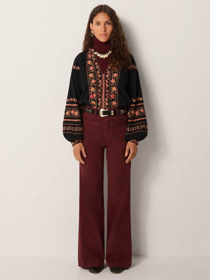 Virginia Bluse - Night Garden - Dark