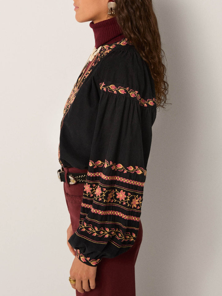 Virginia Bluse - Night Garden - Dark