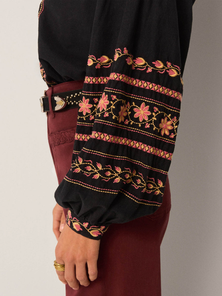 Virginia Bluse - Night Garden - Dark