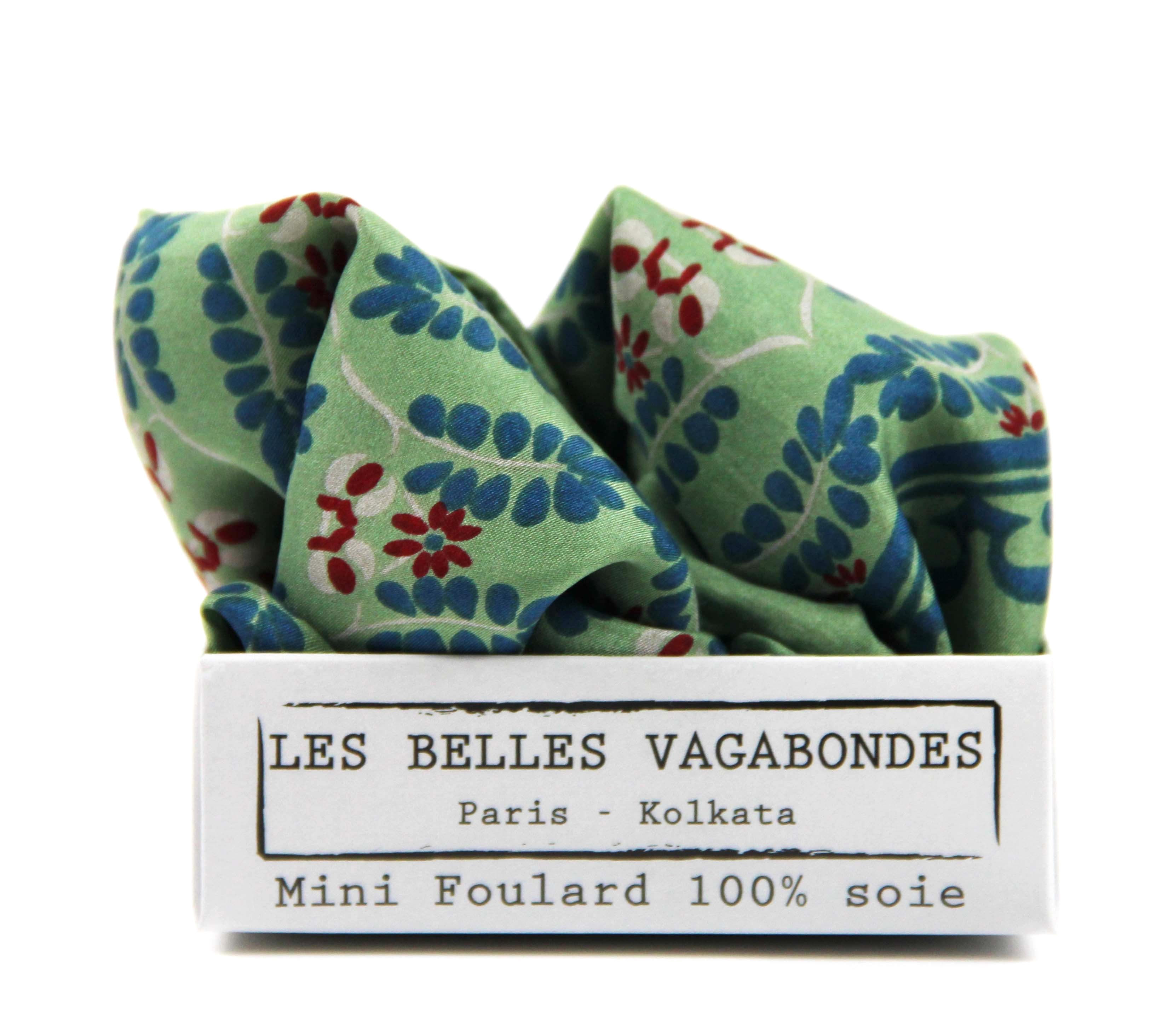 Mini silkeskjerf - Albertine - Vert