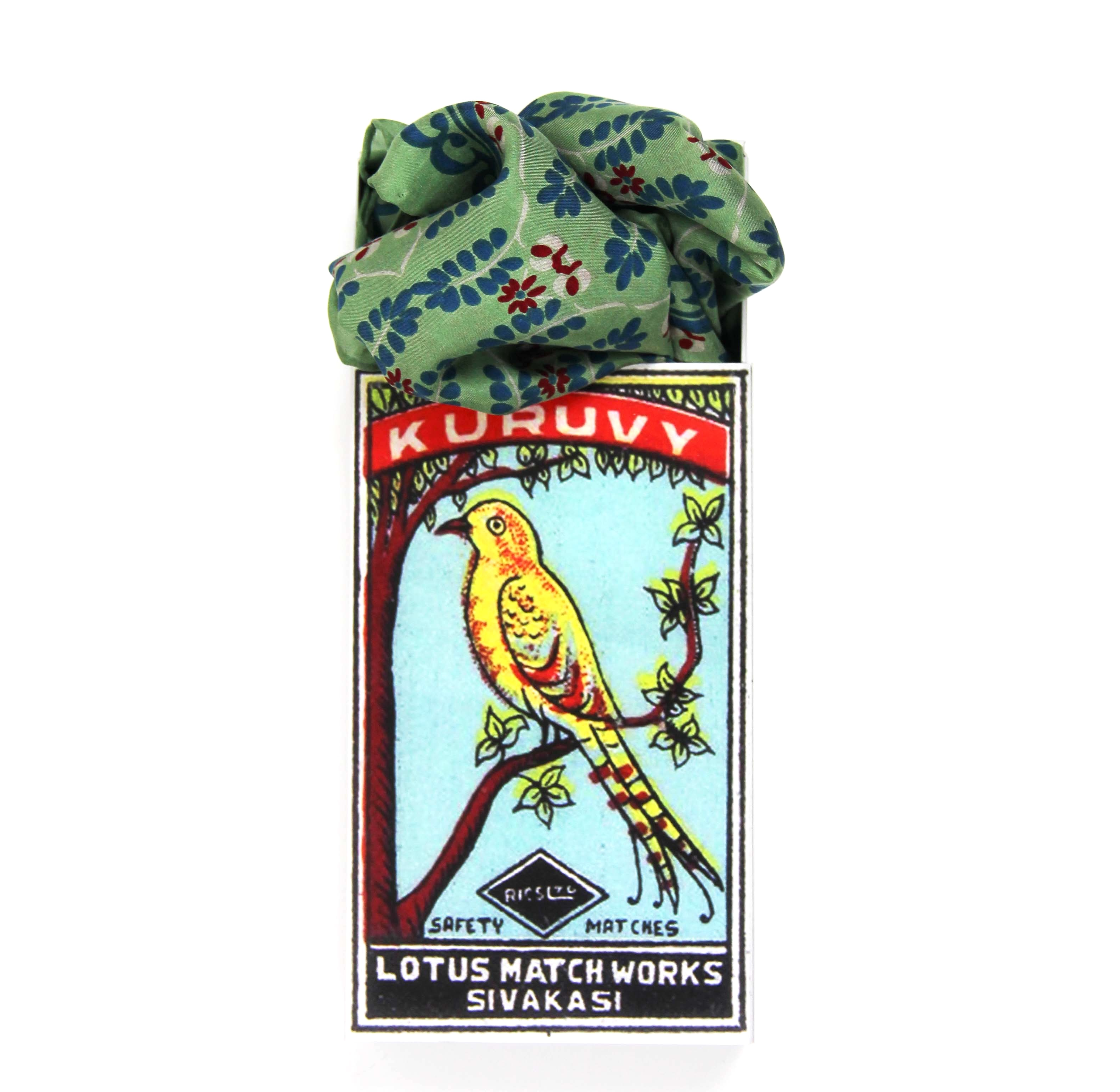 Mini silkeskjerf - Albertine - Vert