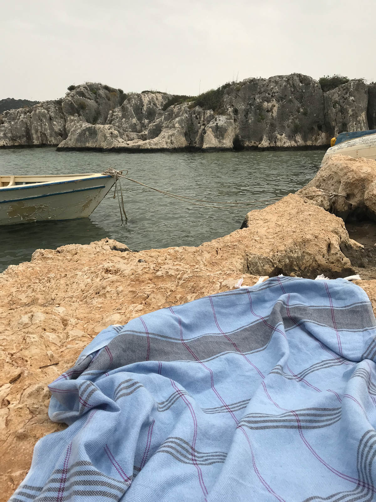 Hammamhåndkle L - Blue/Dark Blue