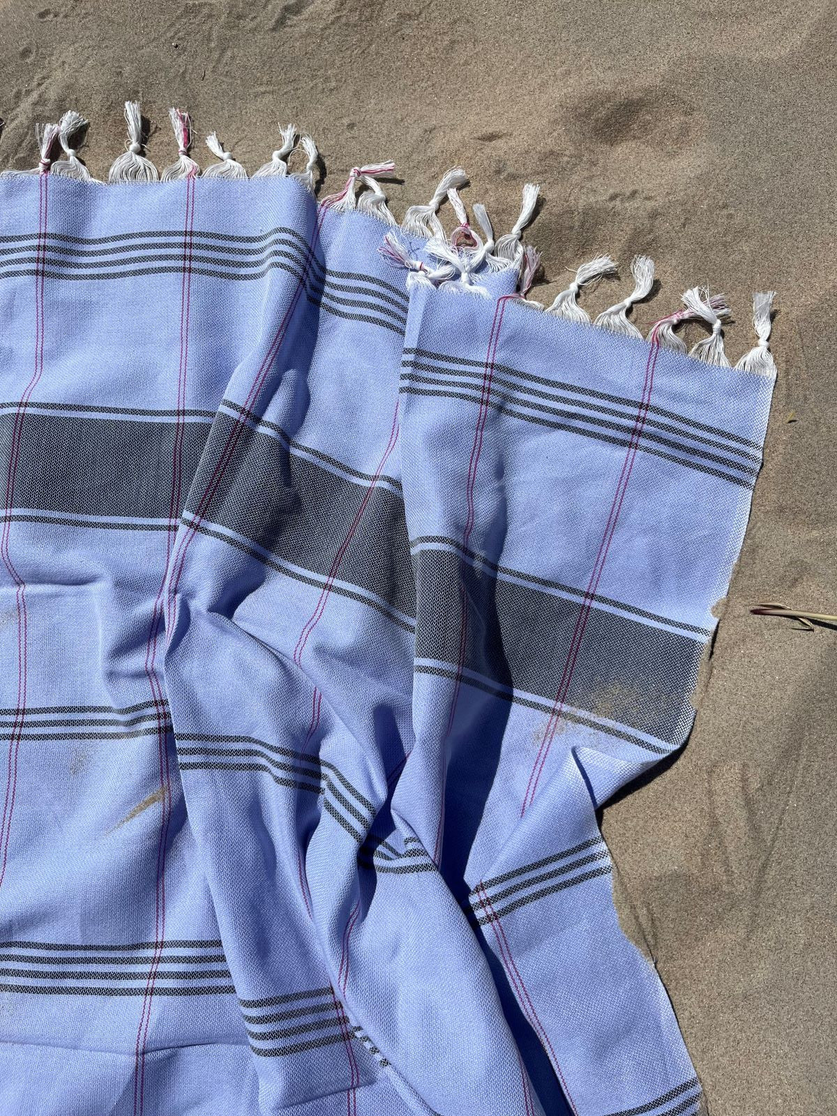 Hammamhåndkle L - Lavender/Dark Blue