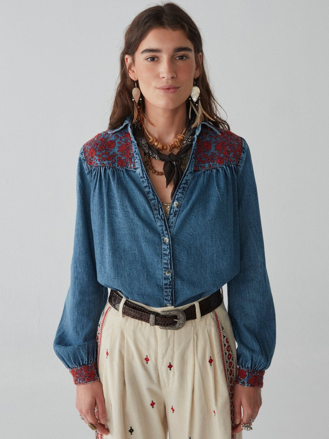 Phoebe skjorte - West Denim - Blue Moon