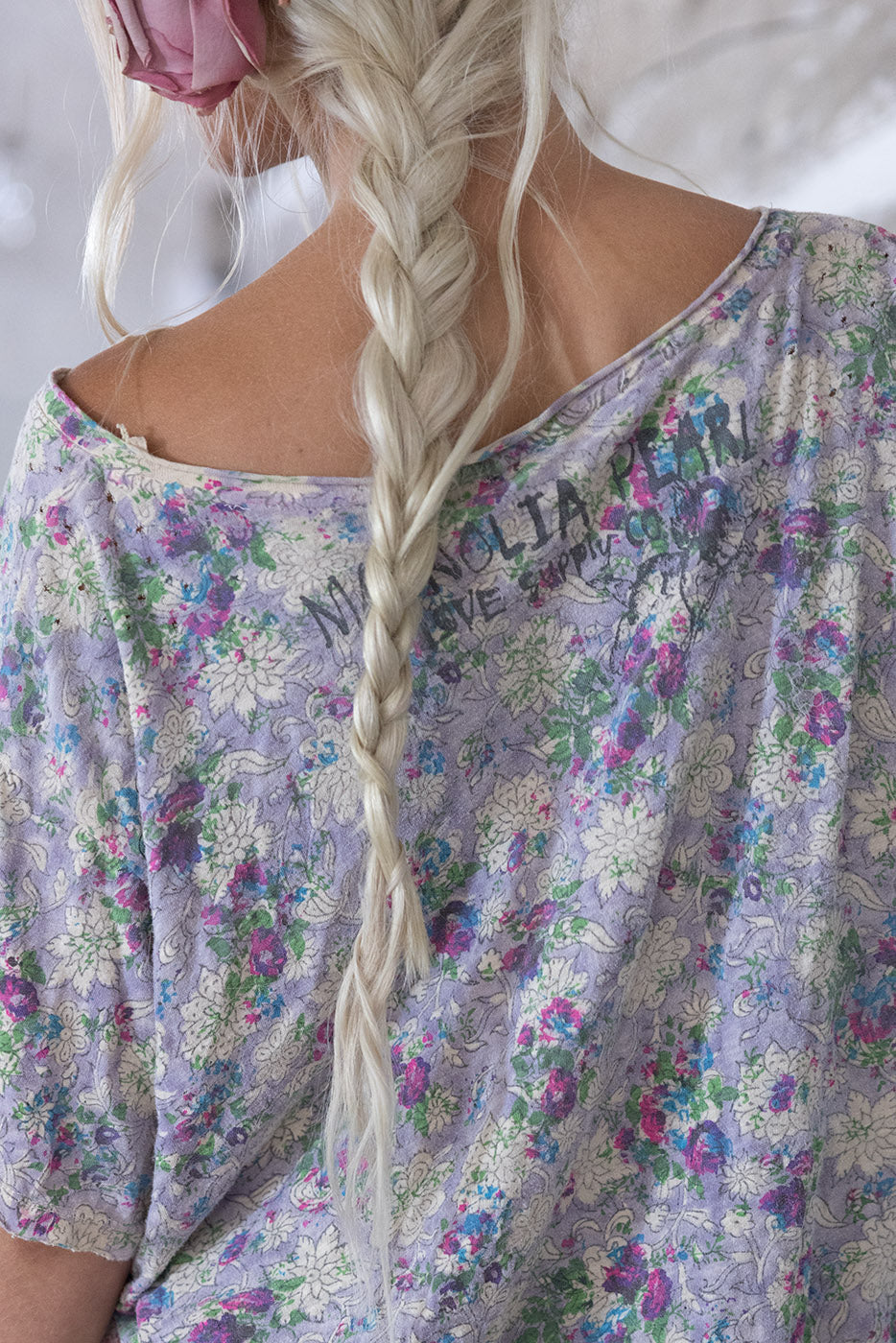 T-shirt - Floral Blockprint - Taza