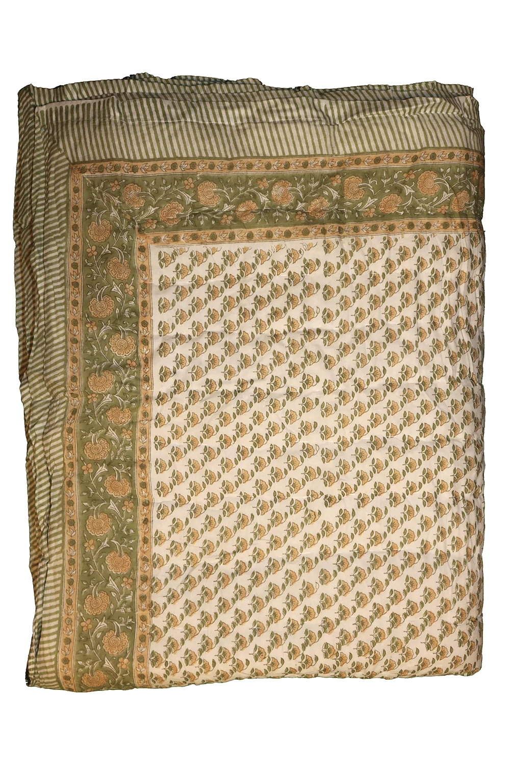 Vatteppe 150x220 - Grønt/Gult