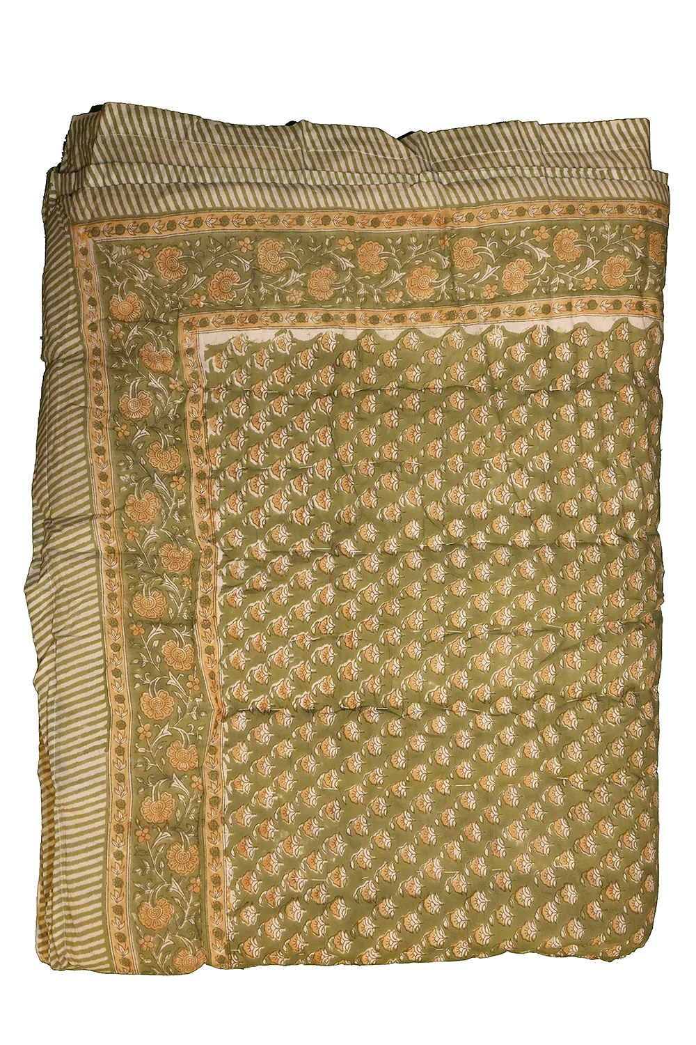 Vatteppe 150x220 - Grønt/Gult