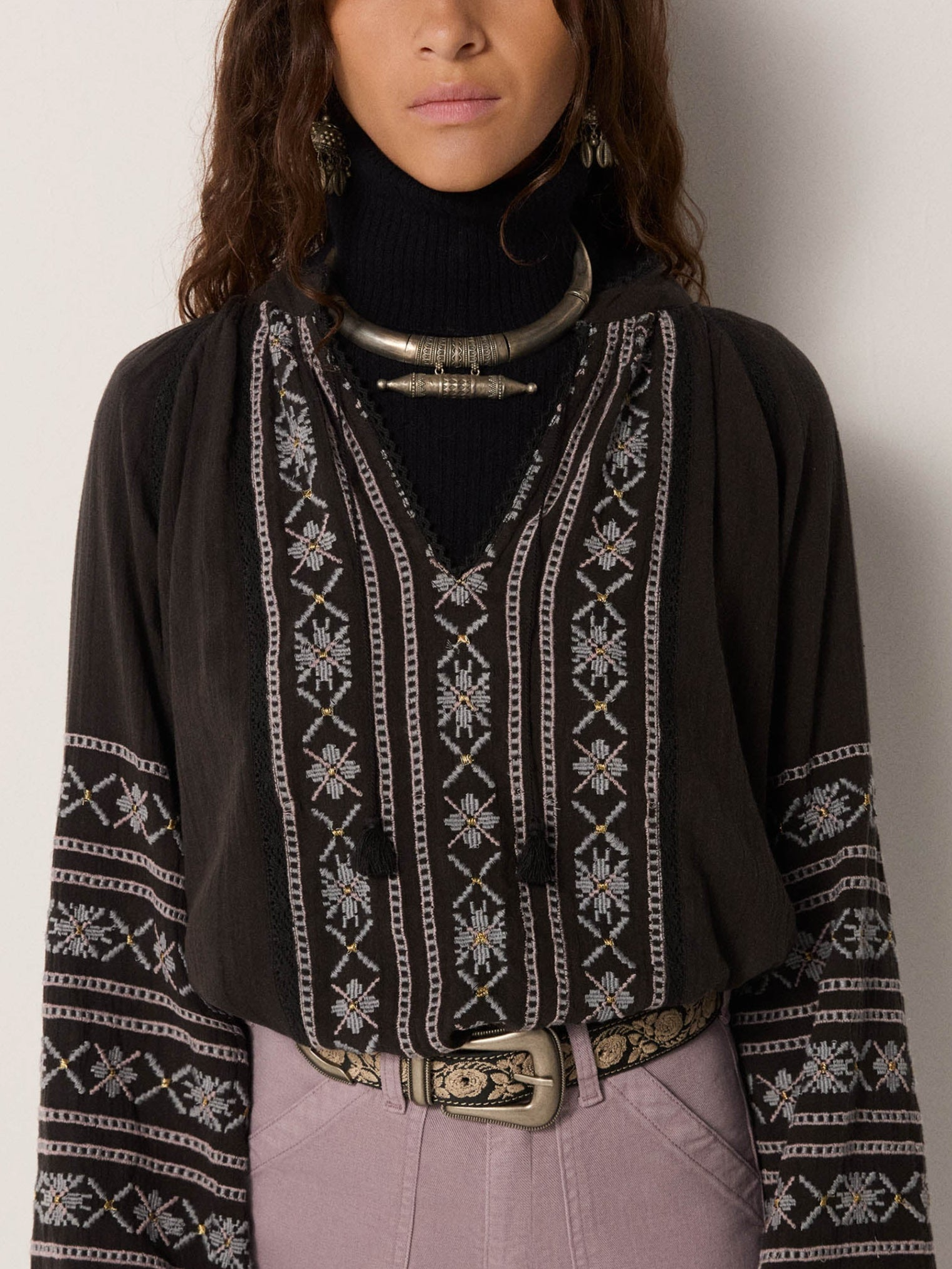 Virginia Bluse - Rousseau - Dusty Blue