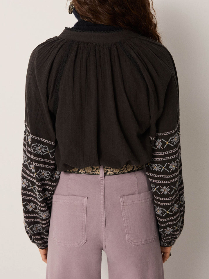 Virginia Bluse - Rousseau - Dusty Blue