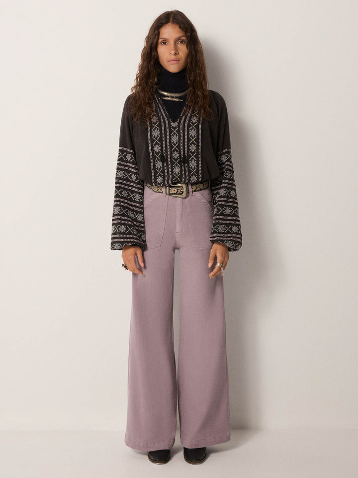 Virginia Bluse - Rousseau - Dusty Blue