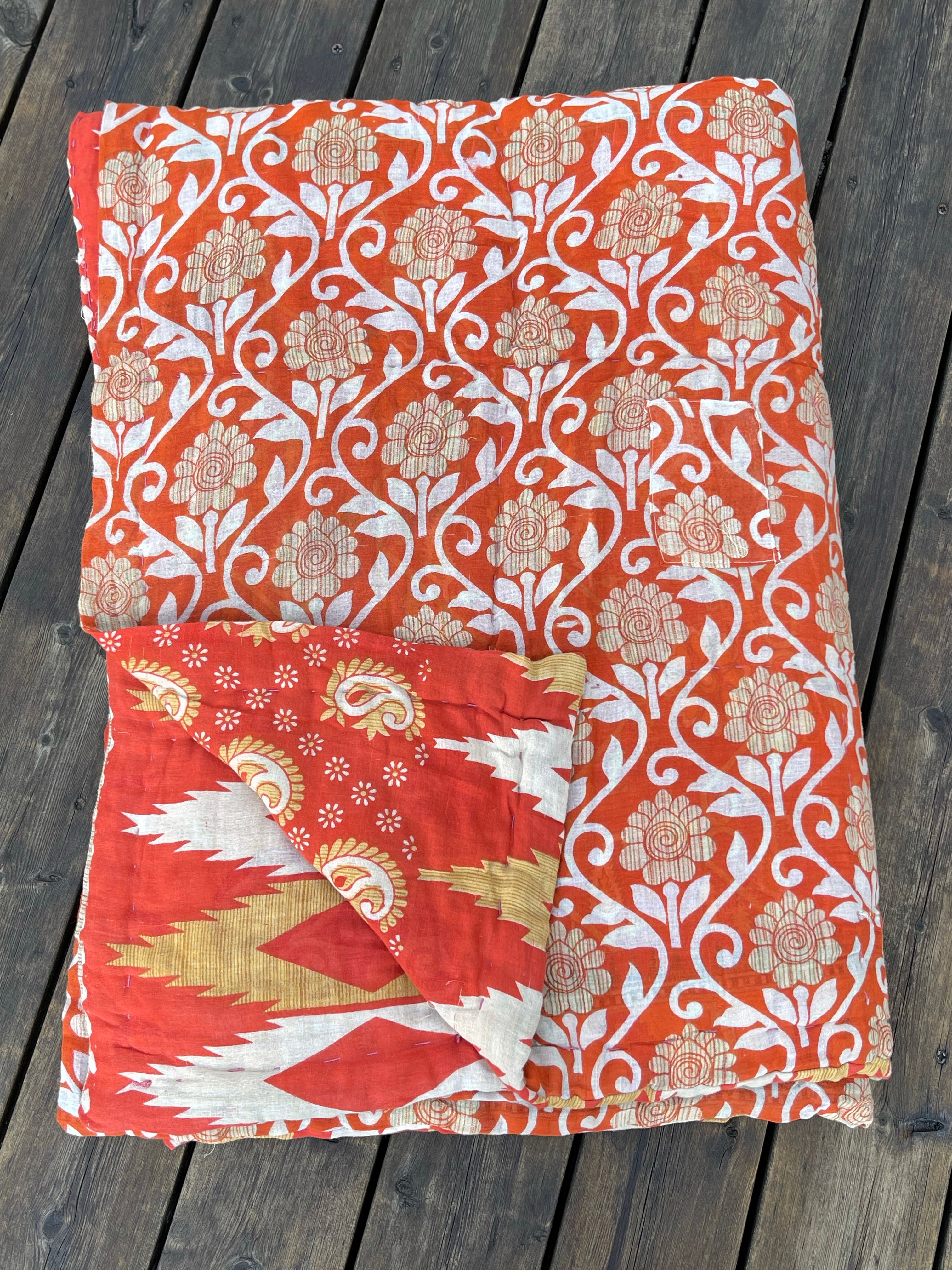 Vatteppe - Vintage Sari - Q523 - Linneas Hage